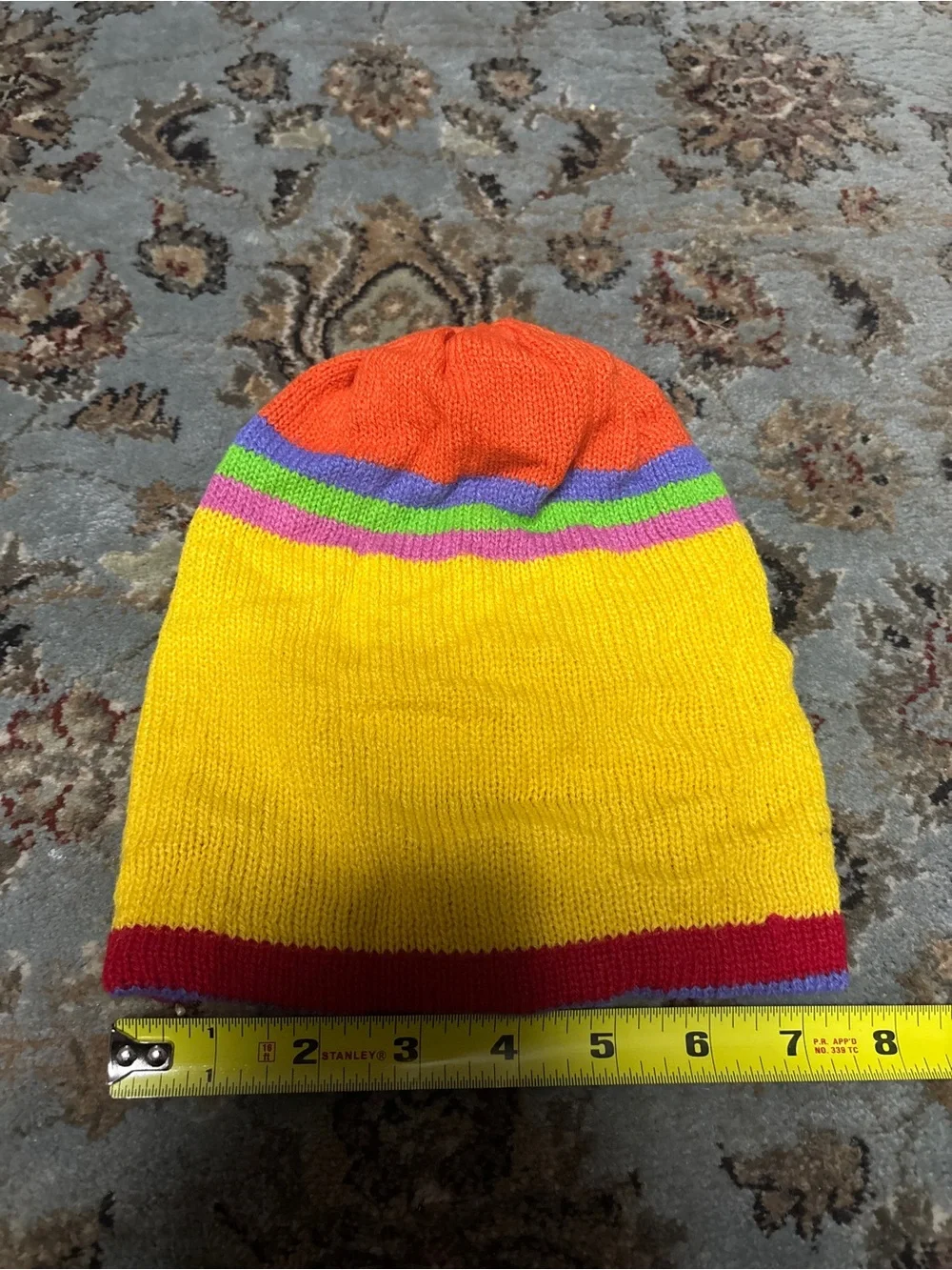 Y2K/ 90s Vintage Paris Accessories Inc Colorful Striped Kids Beanie Hat